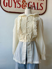 Romantic 1970’s Hooded Blouse