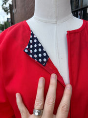 Red Dress w/Mushrooms, Polka Dots, & Snails
