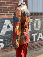 1970’s Patchwork Belted Leather Jacket