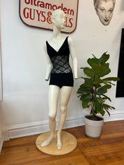 Bombshell Black Lace Rose Marie Reid Swimsuit