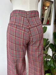1970’s Red Plaid Flares