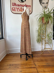 Sweet floral print halter dress