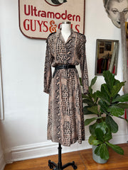 Vintage 1980’s Snakeskin Print Dress