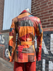 1970’s Patchwork Belted Leather Jacket