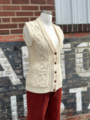 Quality Cable Knit Wool Vest