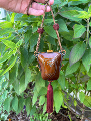 1920’s Carved Celluloid Compact w/Lipstick