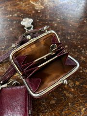 Rare Victorian Leather Chatelaine