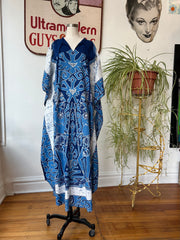 Shades of Blue Tie-Dye Caftan