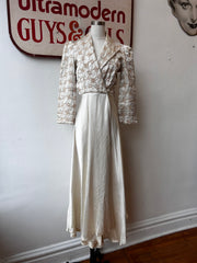 1940’s Luxe Quilted Bodice Robe