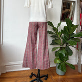 1970’s Red Plaid Flares