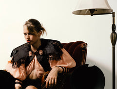 Pink & Black Victorian Blouse