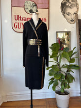 Black & Gold St. John’s Sweater Set w/Belt