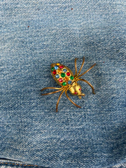 Super Cool Rhinestone Spider Pin