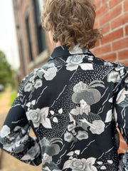 70’s Floral & Victorian Lady Print Shirt