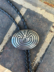 Hopi Man in Maze Bolo Tie