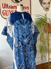 Shades of Blue Tie-Dye Caftan