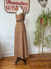 Sweet floral print halter dress