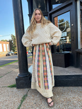 70’s Chessa Davis Patchwork Maxi Skirt w/Belt