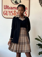 Black & Tan Plaid Dress & Jacket