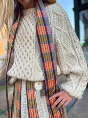 70’s Chessa Davis Patchwork Maxi Skirt w/Belt