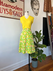 1980’s Gold & Green Lilly Pulitzer Skirt