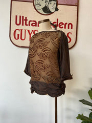 1920’s Brown Flocked Blouse