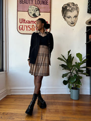 Black & Tan Plaid Dress & Jacket
