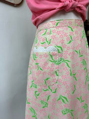 1960’s/70’s Pink & Green Print Lilly Pulitzer Print Skirt