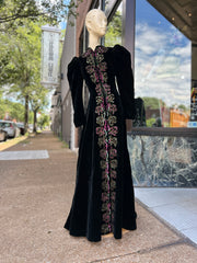 1930’s Black Velvet & Sequin Opera Coat