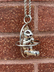 Early 1900’s Teddy Bear Rattle on Chain