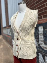 Quality Cable Knit Wool Vest