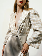 1940’s Luxe Quilted Bodice Robe