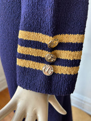 1970’s Navy Knit Maxi Dress