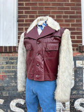 Funky 70’s Leather & Faux Fur Jacket
