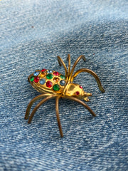Super Cool Rhinestone Spider Pin