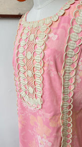 70’s Pink & Peach Print Maxi Dress by Lilly Pulitzer
