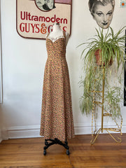Sweet floral print halter dress