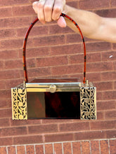 Tortoise Striped Lucite Bag