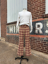 70’s Brown & Burgundy Plaid Pants