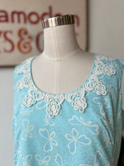 60’s 70’s Blue Butterfly Print Lilly Pulitzer Dress