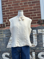 60’s Cream Blouse with Bow