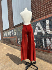 70’s Rust Corduroy Wide Leg Pants