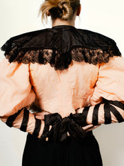 Pink & Black Victorian Blouse