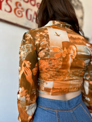 1970’s Photo Print Cropped Top