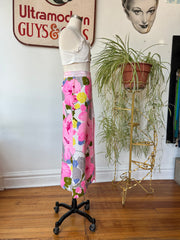 60’s Vibrant Pink Quilted Maxi