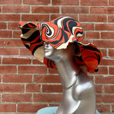 Groovy Orange & Black Floppy Hat