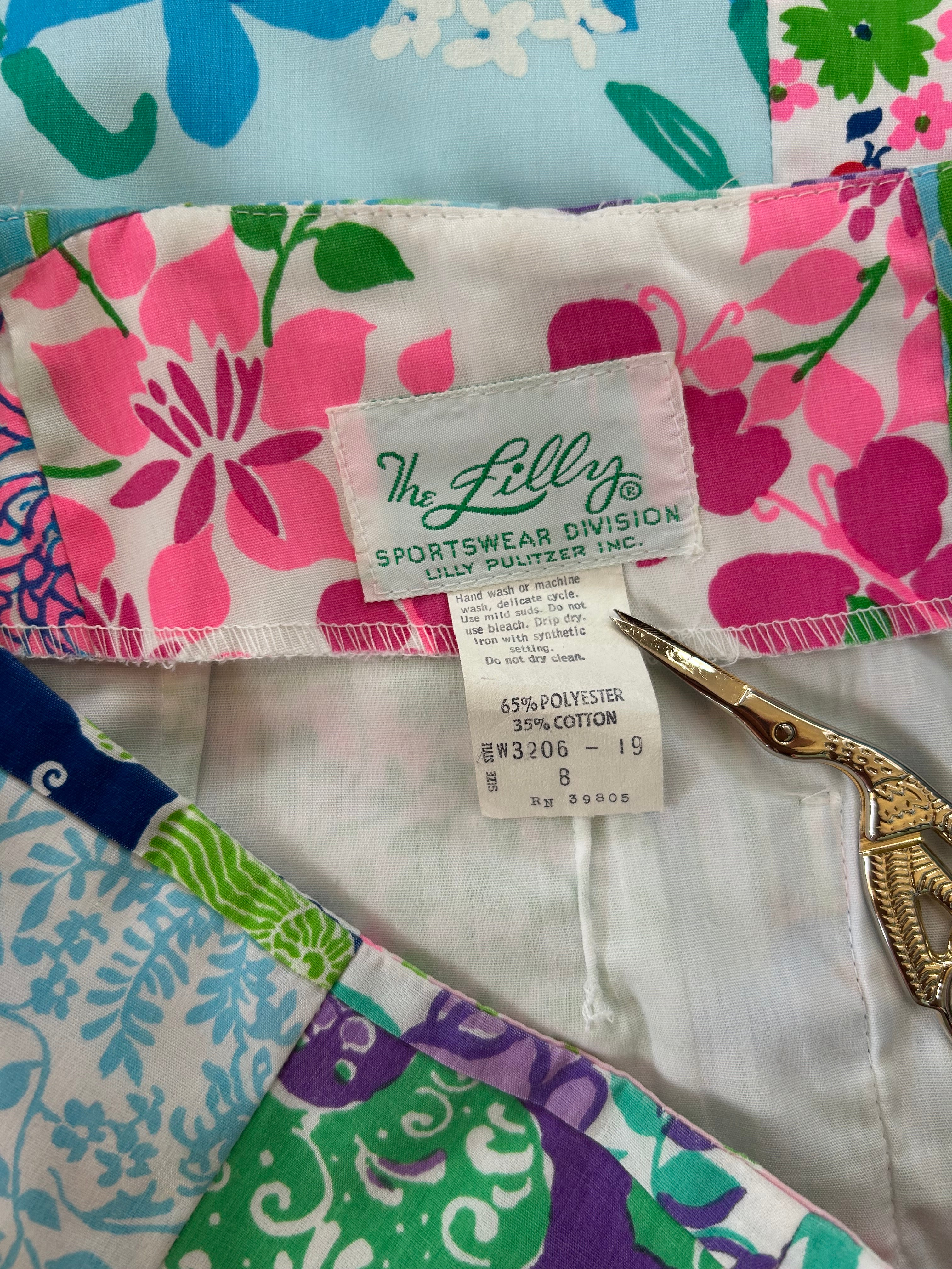 1980’s Lilly Pulitzer Patchwork Print Skirt