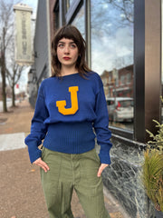 1940’s Blue Varsity Pullover Sweater