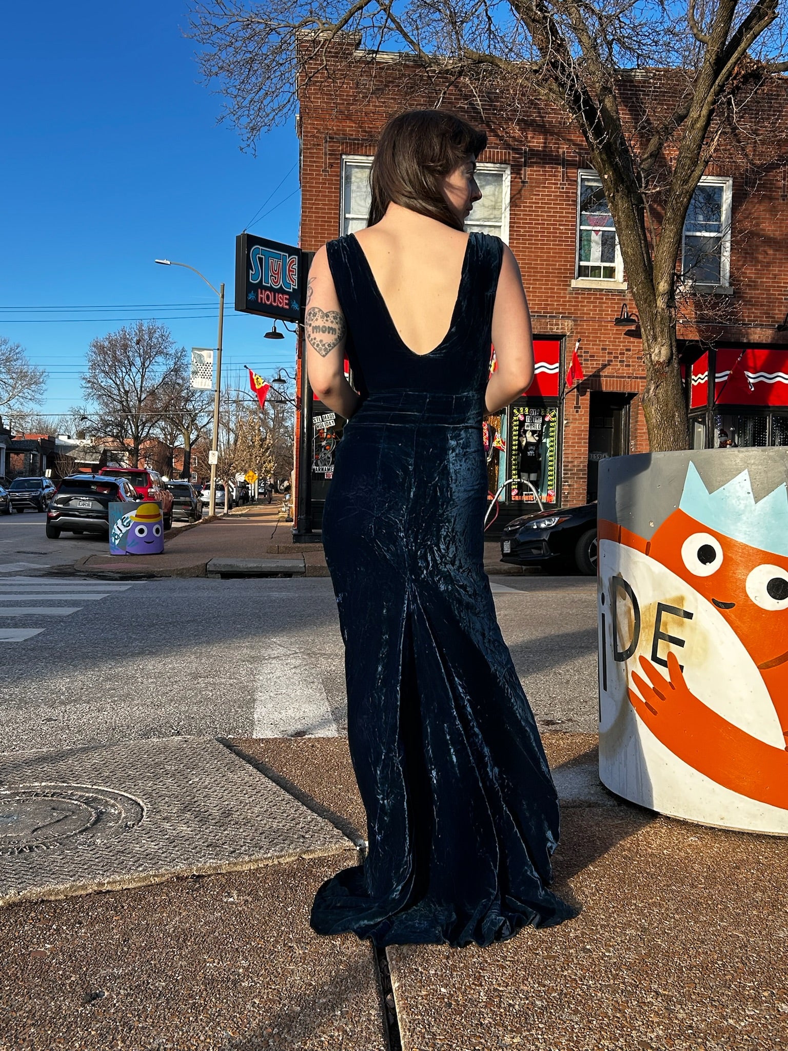 1930’s Blue Velvet Gown