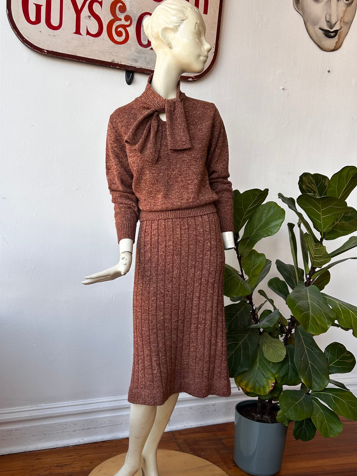 1970’s Marled Brown Sweater Set